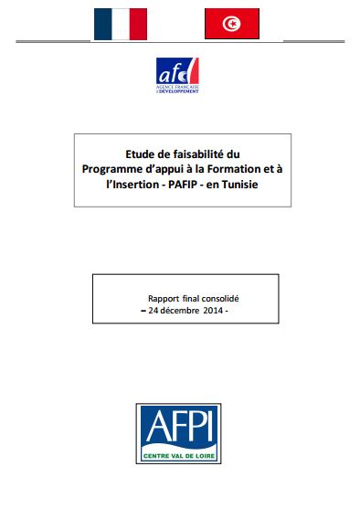 Etude de faisabilité du Programme d’appui à la Formation et à l’Insertion - PAFIP - en Tunisie